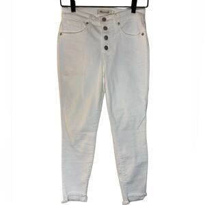 Madewell 10" High-Rise Skinny Jeans - Pure White Size 26P
